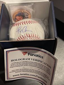 Pete Alonso New York Mets Autographed Baseball Fanatics Authentic Cert &MLB Coin