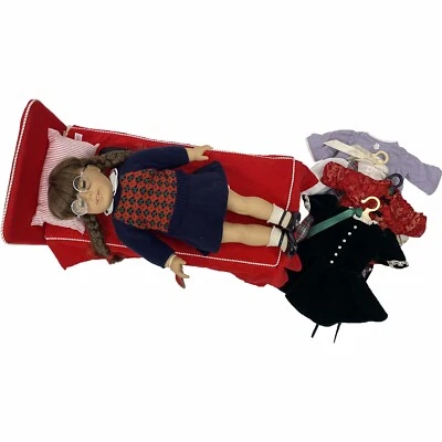 Vintage Early 2000’s American Girl Doll Molly McIntire W/ Bed, Outfits, And Box - Image 1 of 4