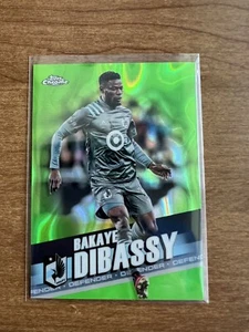 2022 Topps Chrome MLS #141 Bakaye Dibassy Neon Green Refractor 46/99 Minnesota - Picture 1 of 2