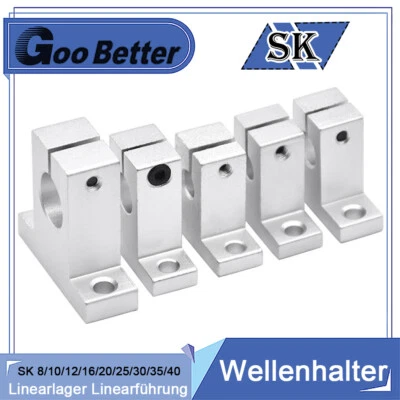 Wellenhalter SK 8/10/12/16/20/25/30/35/40 CNC 3D-Druck Linearlager Linearführung - Bild 1 von 4