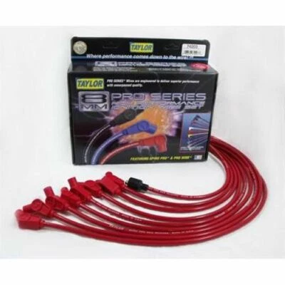 Cables de bujía Taylor 74203 Spiro-Pro 8 mm rojo 135 grados bota para AMC Jeep Foto 1 de 3