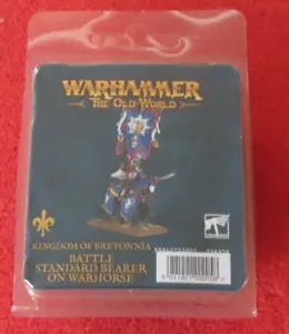 Warhammer Bretonnian Battle Standard Bearer on Warhorse New Old World Bretonnia - Picture 1 of 5