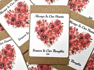 Funeral Favours Flanders Red Poppy Seeds Remembrance Memorial Packs x 24 P3 - Picture 1 of 4