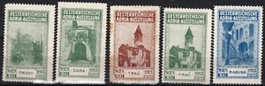 ES7053 Tourist Poster Stamps: Esposizione Adriatica (Trieste, Zara, Traù Ragusa) - Foto 1 di 1