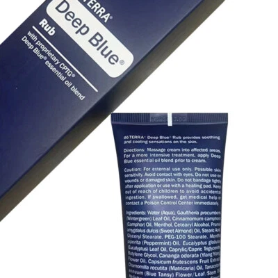 AS SHOW D*TERRA DEEP BLUE RUB with Essential Oils Topical Massage soothing cooling 120ml