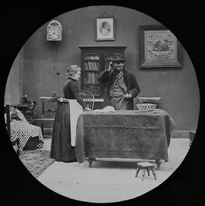 LITTLE JAMIE NO8 C1890 ANTIQUE Magic Lantern Slide PHOTOGRAPH VICTORIAN STORY - Picture 1 of 5