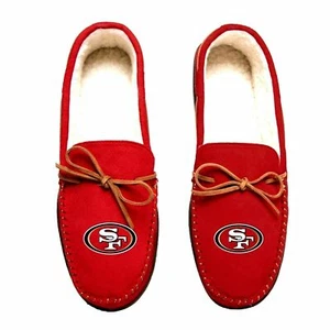 Zapatillas mocasín NFL San Francisco 49ers para hombre tallas S/M/L/XL forradas de sherpa - Imagen 1 de 2