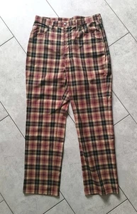 Mac Stella karierte Damenhose Braun Rot Schwarz Gr. 44 W34 L32 Weites Bein Top - Bild 1 von 12