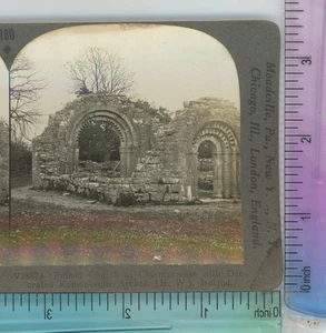 Ruinierte Kirche bei Clonmaenoise Irland Schlussstein Stereoansicht - Bild 1 von 2