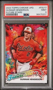 2023 Topps Chrome Update Future Stars #FSU17 Gunnar Henderson PSA 9 - Picture 1 of 2