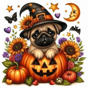 Toallas de cocina Halloween raza perro - Imagen 1 de 23