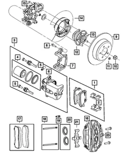 Genuine Mopar Disc Brake Caliper Assembly Right 68548610AA - Picture 1 of 3