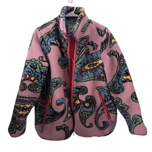 Boden Pink Truro Borg Fleece Jacket-Charm, Paisley Wave Gr.12 - Bild 1 von 6