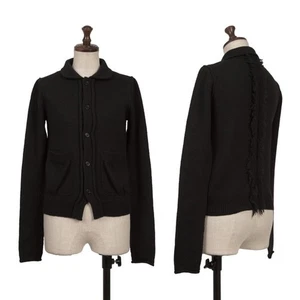 Y's Alpaka Mischung Rücken Fransen Strick Cardigan Größe 2 (K-163796) - Bild 1 von 12