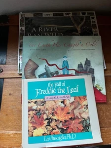 Lot of FALL OF FREDDIE THE LEAF Earth Has Caught a Cold RIVER RAN WILD Hardcover - Picture 1 of 16