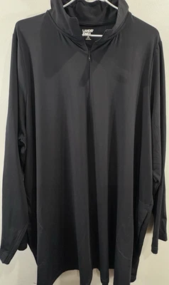 Lands' End 1/4 Zip 3x 24W-26W Pullover Black Mock Neck Tech Minimalist - Image 1 of 4