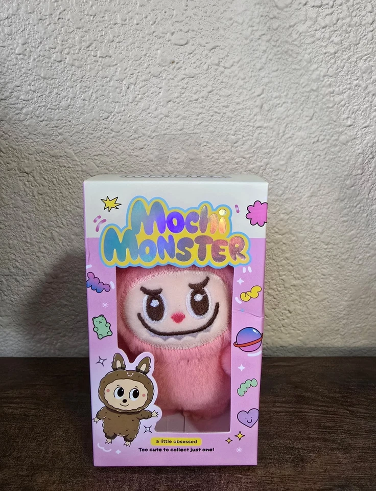 5" Mochi Monster Plush Charm Collectible Keychain - Pink - New in Box - Image 1 of 1