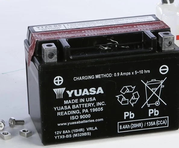 Batería Yuasa sin mantenimiento YTX9-BS YUAM329BS (PLT-144) Foto 1 de 1