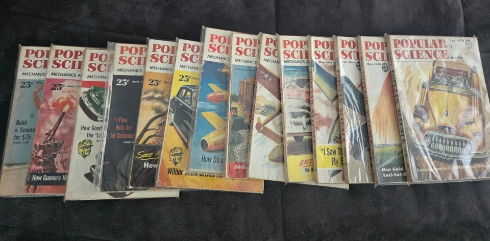 POPULAR SCIENCE MAGAZINES LOT of fourteen (14) vintage, in vinyl, in nice-cond - Image 1 of 4