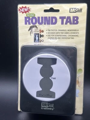 New McGill Craftivity Punch Mini Round Tab 3" 1-1/4"x1-5/16" junk journals cards - Image 1 of 3