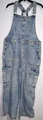 Mono vaquero Aerie para mujer nuevo con etiquetas lavado claro con efecto blanqueado XL Foto 1 de 4