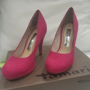 Tamaris Fuschia Pink Court Shoes Size 35 - Picture 1 of 8