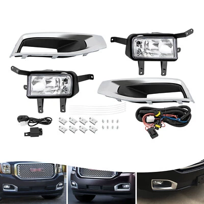 Bumper Fog Lights Driving Lamps W/ Wire Switch For GMC Yukon/ Yukon XL 2015-2018 - Image 1 of 4