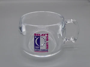 American Cancer Society Relay For Life Coffee Mug Cup Clear Acrylic USA 12oz - Picture 1 of 11