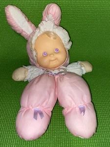 Vintage 1991 Fisher Price Puffalump KIDS plush PINK Baby Doll with Bunny Ears - Picture 1 of 11