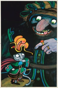 Poster originale d'epoca Tomi Ungerer Biancaneve Sette Nani Fiaba - Foto 1 di 1