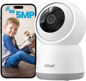 ieGeek 5MP Indoor Camera 5G/2.4G WiFi Cameras for Home Security Works with Alexa - Picture 1 of 8