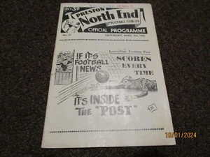PRESTON NORTH END v BOLTON WANDERERS 1954/5 APRIL 9th lancashire 'derby' - Picture 1 of 1