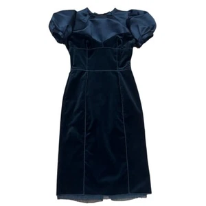 D&G Dolce and Gabbana velvet panel dress puff sleeves - Picture 1 of 8