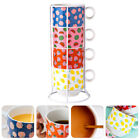  Stackable Coffee Cup Mug Ceramic Fruit Cappuccino Office to Ceramics