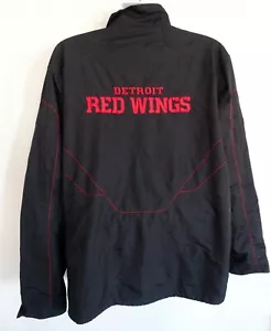 Reebok Center Ice NHL Detroit Red Wings Hockeyjacke mit durchgehendem Reißverschluss Größe Herren LARGE BLK - Bild 1 von 4