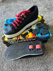 Heely's X2 Black Red Roller Shoes Trainers inserts Included Uk4 EUR 36.5 - Picture 1 of 5