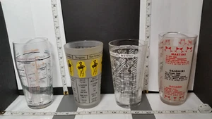 Vintage Bartenders Shakers Glasses Various Graphix - CHOOSE One or Buy All 3Pcs. - Picture 1 of 8
