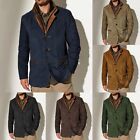Classic Men's Long Sleeve Vintage Trench Coat Button Up Overcoat Warm Outwear