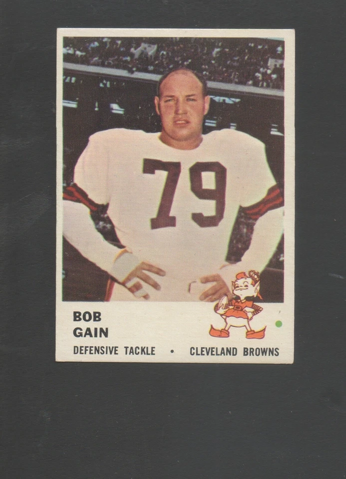 1961 Fleer Football Card #19 Bob Gain-Cleveland Browns Near Mint Card - Image 1 of 1