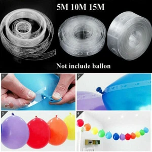 5M Ballon Streifen Bogen Party Verbindungskette Kunststoffband Girlande Schnur Hochzeit - Bild 1 von 8