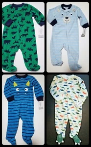 NWT Carters FLEECE Footed SLEEPER Sleep&Play Baby Boy CHOICE of PRINTS/SIZES - Picture 1 of 5