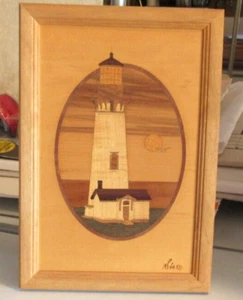 Hudson River Inlay "Yaquina Head, OR (Cape Foulweather, Built 1873) Jeff Nelson - Picture 1 of 9