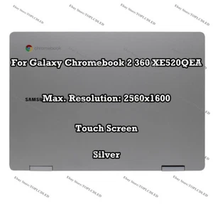 12" Samsung Galaxy Chromebook 2 360 XR520QEA QHD LCD Touch Screen Panel Assembly - Picture 1 of 9