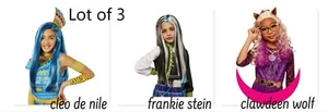 Monster High Lot 3 Girls One Size Halloween Cosplay Costume Wig & Accessories - Picture 1 of 3
