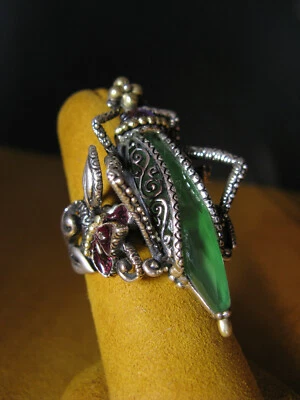 ANILLO MARIPOSA SALTAMONTES BARBARA BIXBY TALLA 9 PIEDRAS PRECIOSAS SS 18K FLOR Regalo  Foto 1 de 4