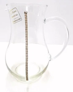Le Monde Cadeaux Classic Crystal Pitcher Inlaid with Swarovski Crystals 8" Tall - Foto 1 di 3