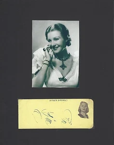 BINNIE BARNES ACTRESS SIGNED AUTOGRAPH DISPLAY - Picture 1 of 2