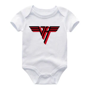 Van Halen Newborn Baby Bodysuit Kids Tshirt Romper Baby Shower Rock Band Gift - Picture 1 of 8