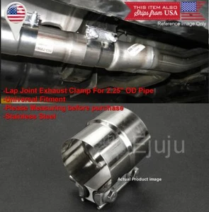 Aluminized Steel Lap Joint Clamp Sleeve Band Fit Honda 2.25" Exhaust OD Pipe - Bild 1 von 4