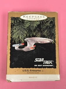 Hallmark 1993 Star Trek Next Generation USS Enterprise Magic Light Keepsake - Imagen 1 de 8